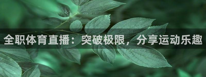 833体育免费直播：全职体育直播：突破极限，分享运动乐趣
